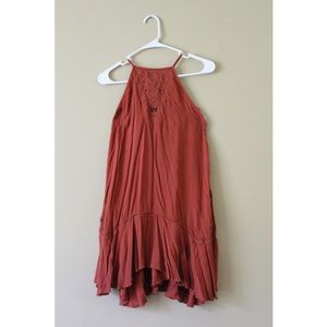 Free People Burnt Orange Halter Dress